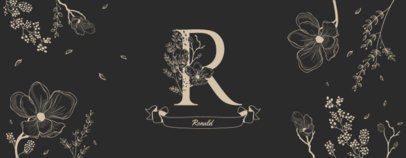 Mug Design Creator Featuring a Floral Letter and Delicate Botanical Graphics