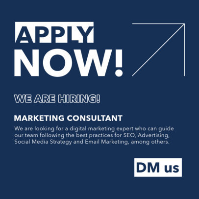 Instagram Post Maker for a Marketing Consultant Open Position 5255a-el1