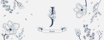 Mug Design Maker Featuring Elegant Floral Letters