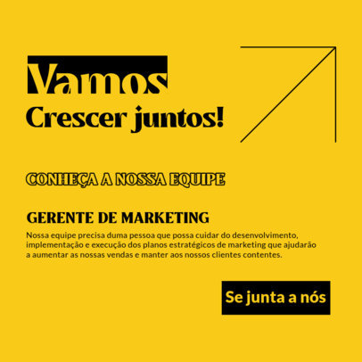 Instagram Post Template with a Marketing Manager Vacant Role 5255d-el1