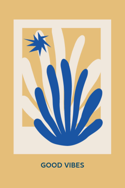 Poster Design Creator Featuring Abstract Nature Graphics Inspired by Matisse Paintings