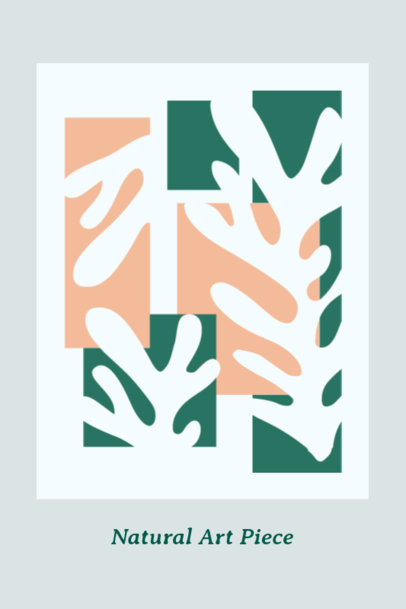 Abstract Art Print Design Maker with a Nature Theme Inspired by Matisse
