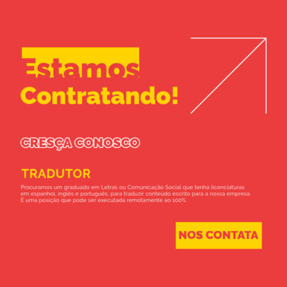 Instagram Post Maker for a Professional Translator Hiring Offer 5255e-el1
