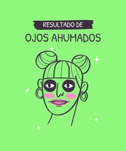 Funny T-Shirt Design Creator Inspired by a Makeup Fail Meme