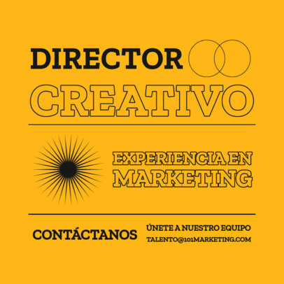 Instagram Post Generator for an Open Creative Director Position 5256c-el1