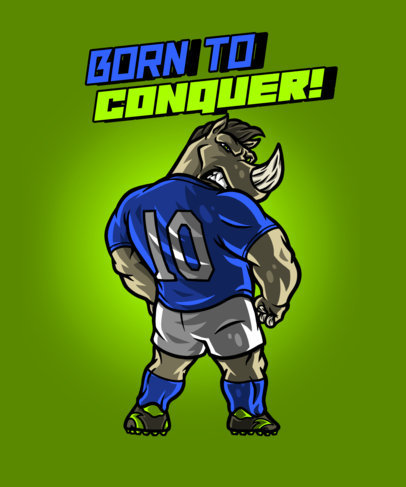 Soccer-Themed T-Shirt Design Maker Featuring Fierce Sports Mascots