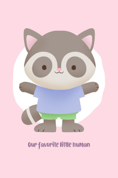 Quote-Themed Poster Generator for a Nursery Room With a Cute Raccoon Graphic