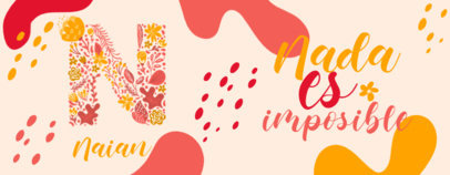 Mug Design Template Featuring a Motivational Quote and a Capital  With Flowers