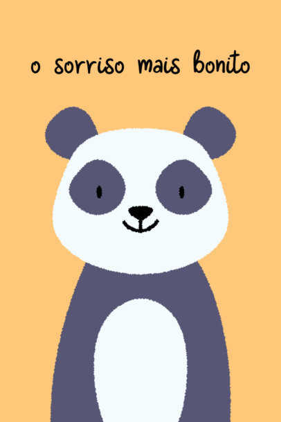 Poster Template for a Nursery Room Featuring a Cute Panda Bear