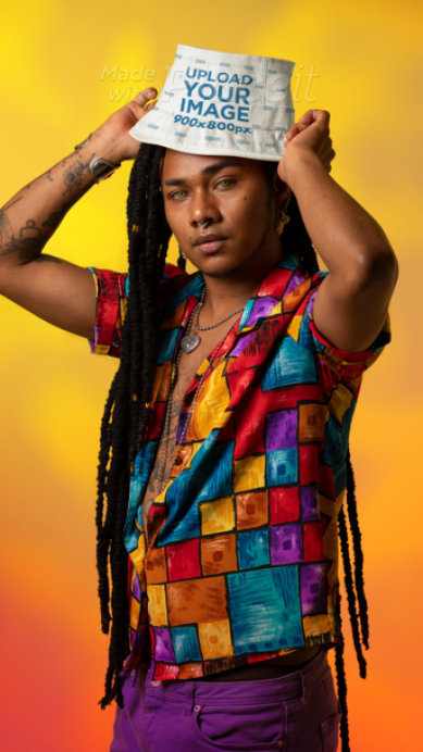 Pride-Themed Video of Five Diverse Models Wearing a Bucket Hat