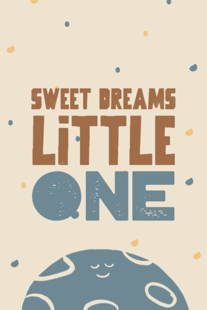 Poster Creator Featuring a Cute Message and a Moon Illustration