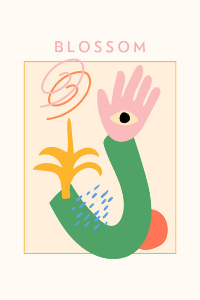 Poster Creator Featuring an Abstract Illustration and a Matisse-Inspired Theme