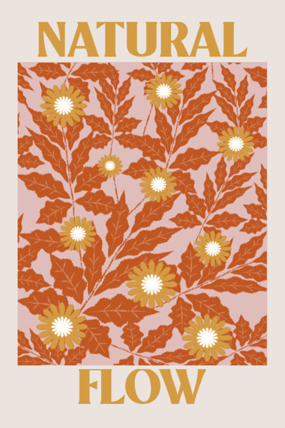 Poster Design Creator with a Vintage Vibe and Floral Graphics
