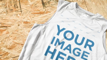 Basketball Jersey Maker - Jersey Lying on a Wooden Floor