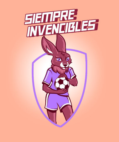 T-Shirt Design Creator Featuring a Rabbit With a Soccer Ball Graphic 