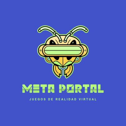 Tech Company Logo Generator Featuring a Robot Ant with a VR Headset