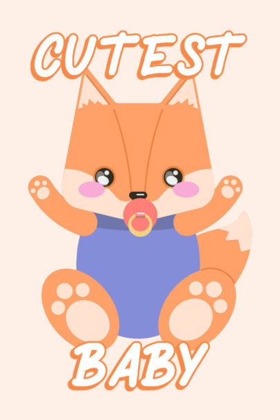 Poster Creator for a Nursery Featuring a Baby Fox Illustration