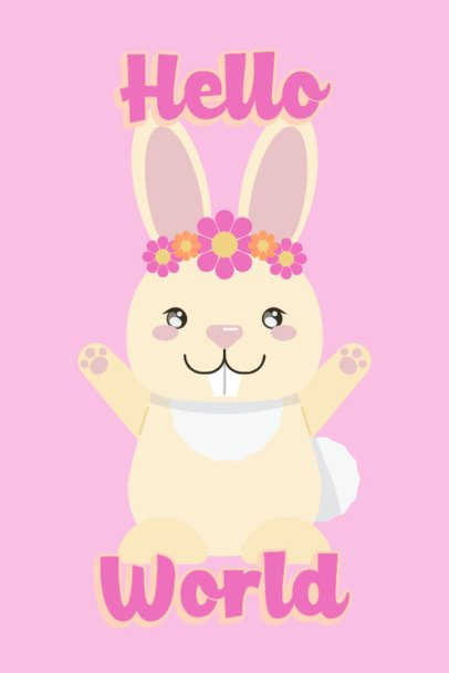 Nursery Poster Generator Featuring a Cute Bunny Illustration