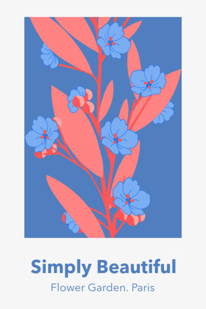Floral-Themed Poster Generator With a Reference of Matisse