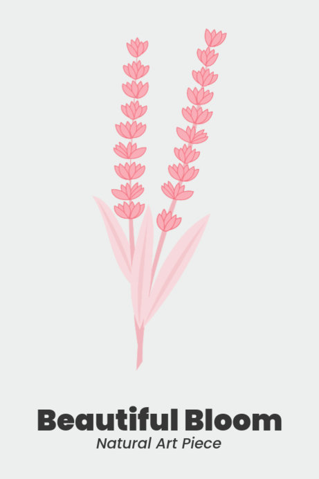 Placeit - Poster Design Generator Featuring an Illustrated Flower and a ...
