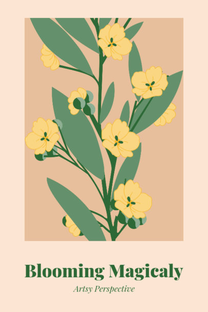 Colorful Poster Creator Featuring Floral Graphics Inspired by Matisse