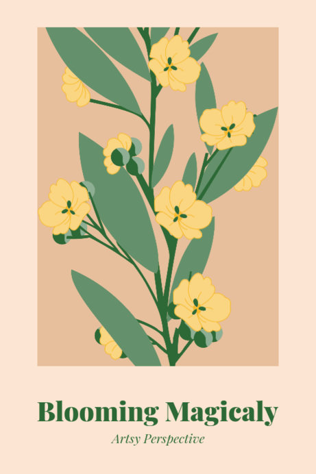 Placeit - Colorful Poster Creator Featuring Floral Graphics Inspired by ...
