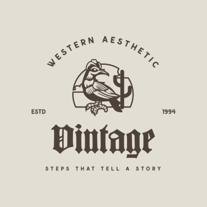 Footwear Logo Maker for a Cowboy Boots Store Featuring a Western Style