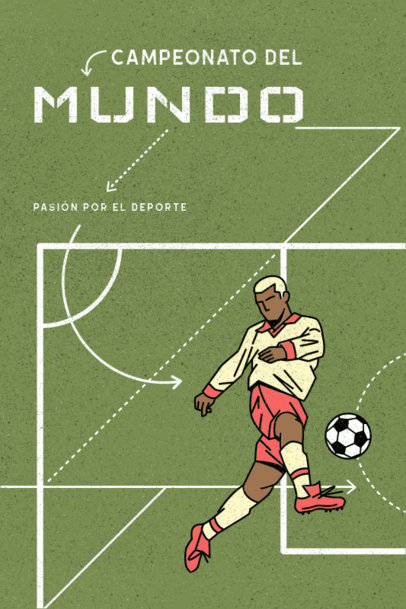 Retro Poster Design Creator Featuring a Soccer Championship Theme 5121d