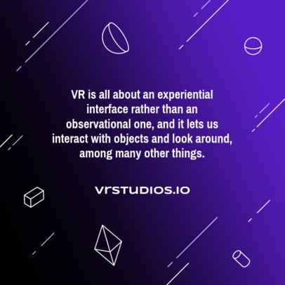 Instagram Post Design Creator Featuring a Virtual Reality Explanation