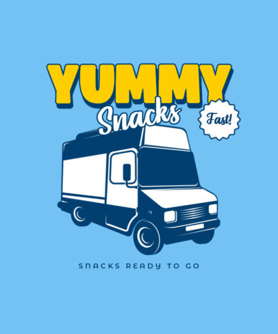 T-Shirt Design Creator Featuring an Illustrated Food Truck Graphic