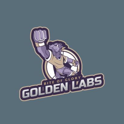 Sports Logo Creator Featuring a Wolf Mascot for a Soccer Team