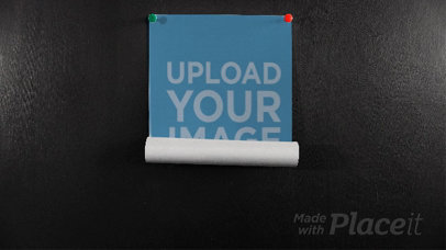 Poster Rolling Over Itself in Stop Motion Hanging From a Wall 