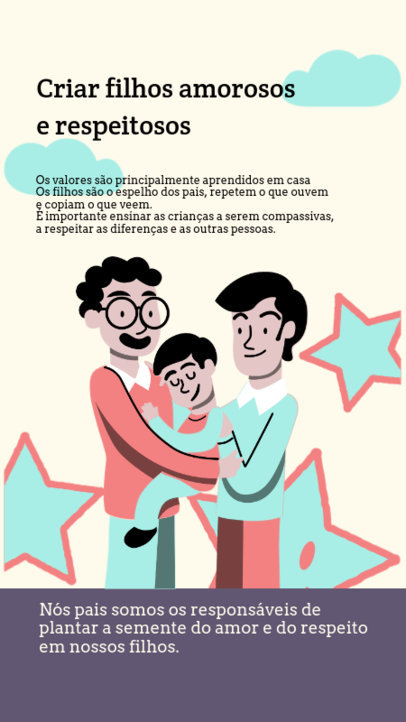 Illustrated Instagram Story Maker with Parenting Advice for the LGBTQ+ Community