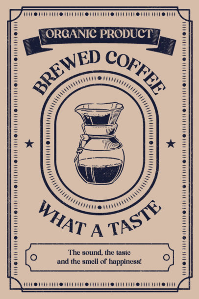Vintage Poster Template for a Coffee Shop