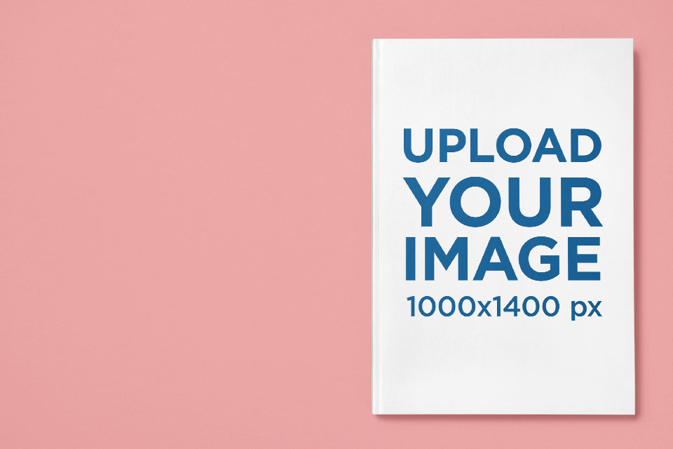 Mockup of a Hard-Cover Book Placed over a Solid Surface