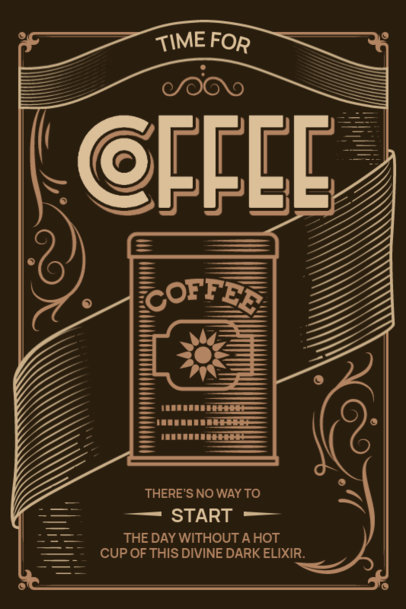 Poster Design Generator Featuring an Ad for a Vintage Coffee Tin 