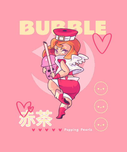 T-Shirt Design Maker for Bubble Tea Enthusiasts