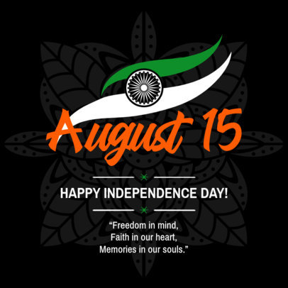 Instagram Post Generator with a Quote for India Independence Day 5292a-el1