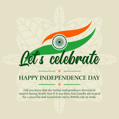 Instagram Post Creator for an India Independence Day Celebration 5292f-el1