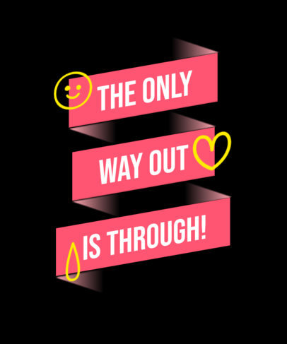 T-Shirt Design Creator Featuring a Sweet Quote and Cute Icons