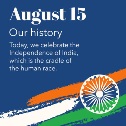 Instagram Post Maker Featuring Facts About India's Independence Day 5293e-el1