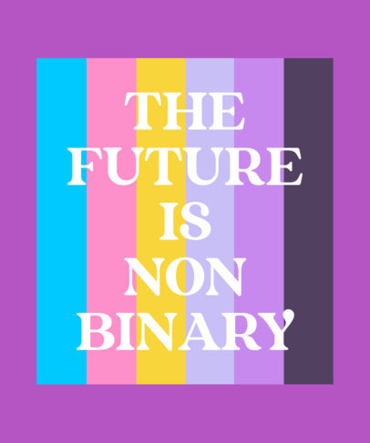 T-Shirt Design Maker Featuring an Inclusive Non-Binary Quote 