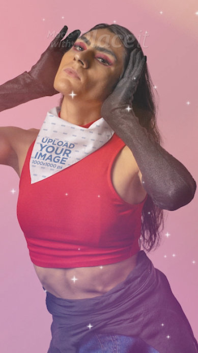 Pride-Themed Video Featuring Four Fabulous Models Wearing Bandanas