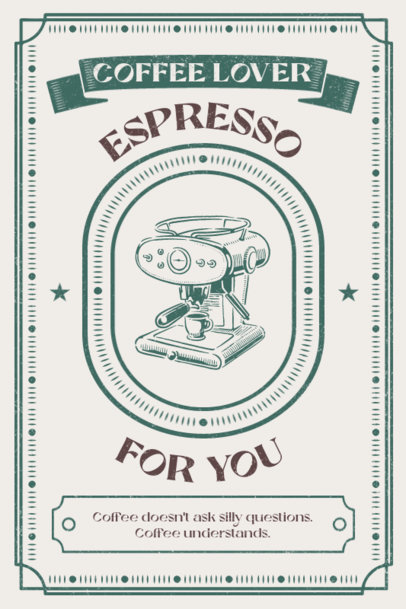 Poster Design Maker Featuring an Espresso Maker