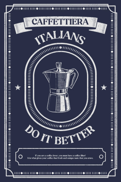 Online Poster Design to Promote an Italian Coffee Shop