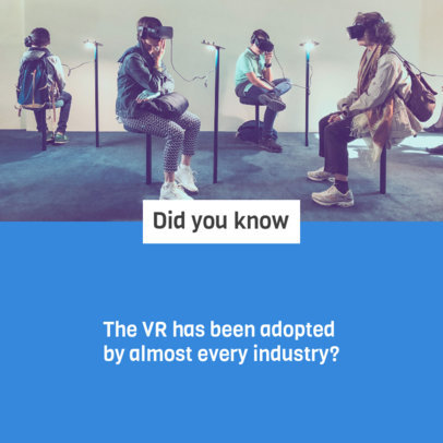 Instagram Post Generator Featuring Fun Facts About Virtual Reality 