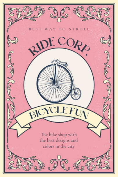 Poster Generator Featuring a Vintage Theme and a Bike Illustration