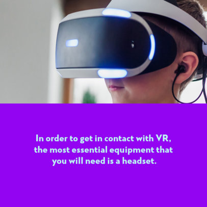 Instagram Post Creator Featuring Virtual Reality Headset Tips
