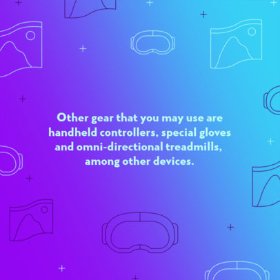 Instagram Post Maker Featuring Virtual Reality Gear Tips for Gamers