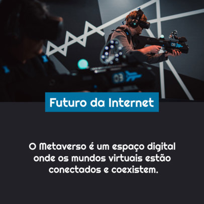 Instagram Post Generator with a Short Explanation About Metaverse